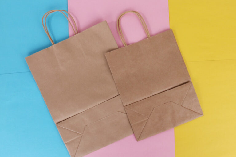 Vintage dark brown kraft paper bag (2)