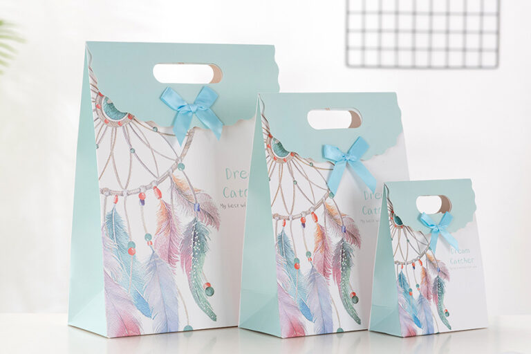 Feather clamshell paper bag (4)