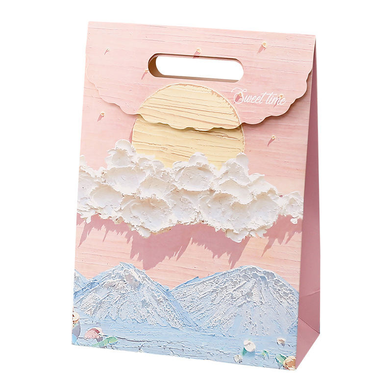 Artistic Oil Painting Gift Bags for Birthday & Holiday Gifts