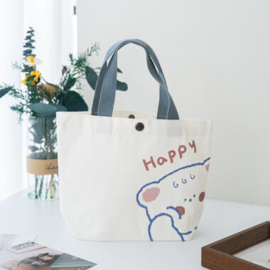 Cute Cartoon Cotton Carry Bags for Gifts and Promotions