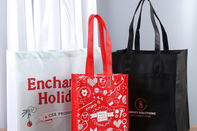 Laminated Custom Non Woven Tote Bag for Gift, Takeout, and Advertising