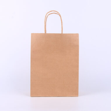 Custom Printed Fashion Kraft Paper Carry Bag with Handle for Takeout